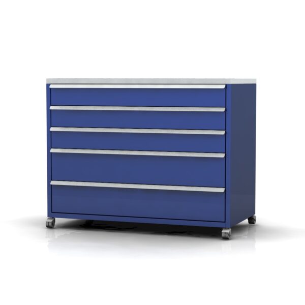 1200mm Wide 5 Drawer Cabinet | Castors