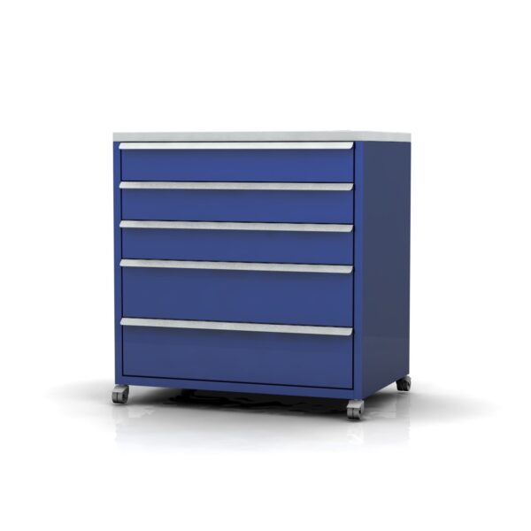 900mm Wide 5 Drawer Cabinet | Castors