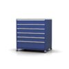 900mm Wide 6 Drawer Cabinet | Castors