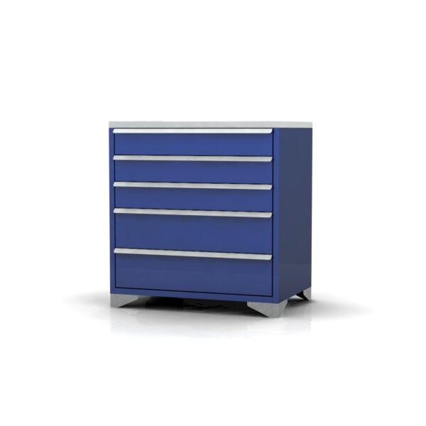 900mm Wide 5 Drawer Cabinet | Feet