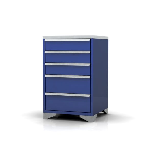 600mm Wide Base Unit | 5 Drawers, Feet