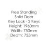Labcold Pharmacy Fridge | RLDF1819 | 543L | Solid Door