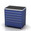 900mm Wide 6 Drawer Cabinet | Castors