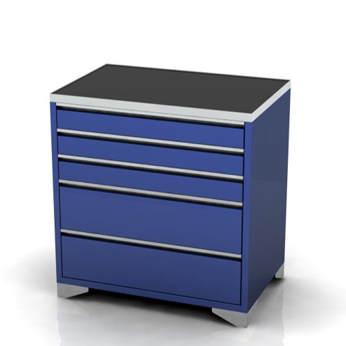 900mm Wide 5 Drawer Cabinet | Feet