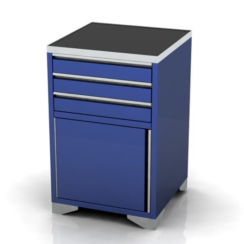 Base-Unit-600w-feet-3drawer-door-WEB-3 600mm Wide Base Unit | 3 Drawers & Cupboard, Feet