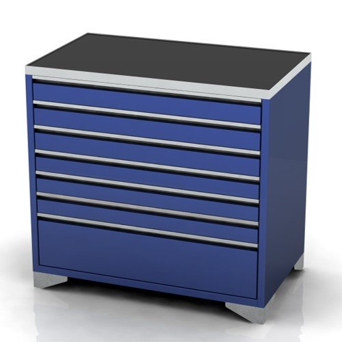 1200mm Wide 7 Drawer Cabinet | Feet