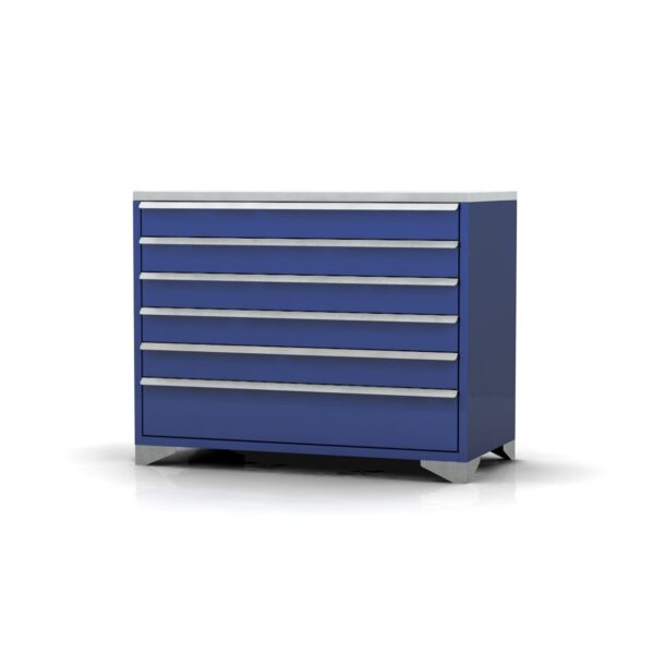 1200mm Wide 6 Drawer Cabinet | Feet