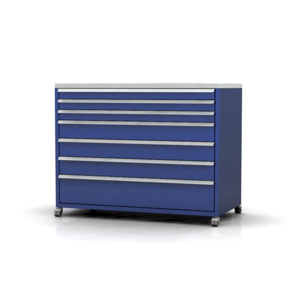 Garage-Furniture-1200-wide-7-drawer-cabinet-on-castors 1200mm Wide 7 Drawer Cabinet | Castors