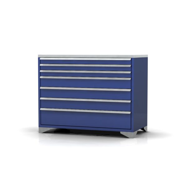 1200mm Wide 7 Drawer Cabinet | Feet