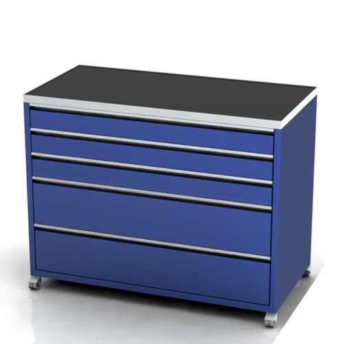 1200mm Wide 5 Drawer Cabinet | Castors