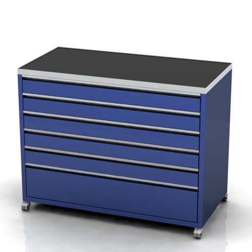 1200mm Wide 6 Drawer Cabinet | Castors