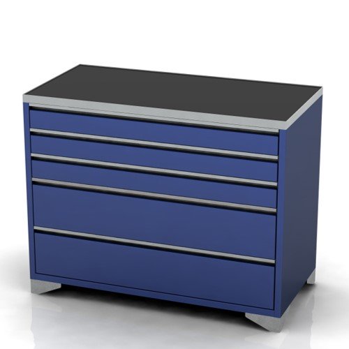 1200mm Wide 5 Drawer Cabinet | Feet