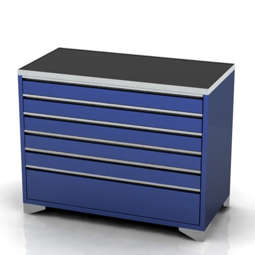 1200mm Wide 6 Drawer Cabinet | Feet