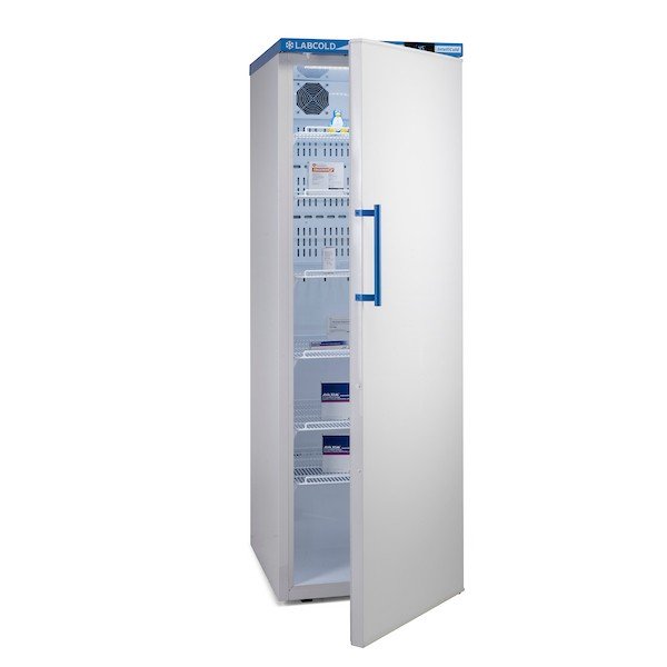 rlf1524-ajar-stocked-1_1763479418 Labcold Pharmacy Fridge | RLDF1524 | 440L | Solid Door